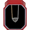 Brighton Neptune's Rings Woven Petite Heart Necklace Gift Box Hot
