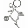 Brighton Nevada State Handbag Charm Key Fob Silver Clearance