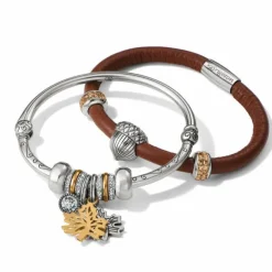 Brighton New Leaf Charm Silver-Gold Outlet