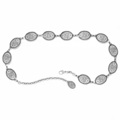 Brighton Nicole Concho Link Belt Silver Hot
