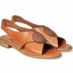 Brighton Nicole X Band Sling Sandals Cognac Discount