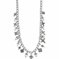 Brighton One Cross Charm Necklace Silver-Gold Hot