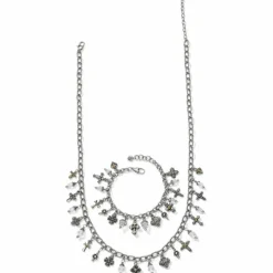 Brighton One Cross Charm Necklace Silver-Gold Hot
