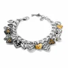 Brighton One Heart Charm Bracelet Silver-Gold New