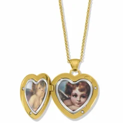 Brighton One Heart Convertible Locket Necklace Gold-Multi Online