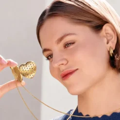 Brighton One Heart Convertible Locket Necklace Gold-Multi Online