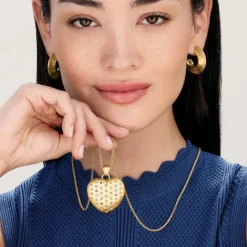 Brighton One Heart Convertible Locket Necklace Gold-Multi Online
