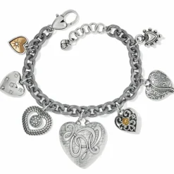 Brighton One Heart Endless Charm Bracelet Silver-Gold Online