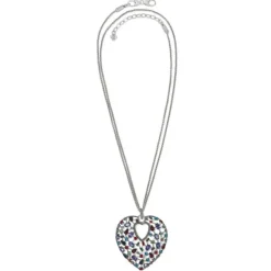 Brighton One Love Convertible Heart Necklace Silver-Jewel Discount