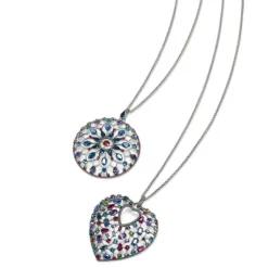 Brighton One Love Convertible Heart Necklace Silver-Jewel Discount