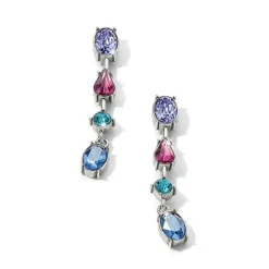 Brighton One Love Jewel Slim Post Drop Earrings Silver-Multi Online