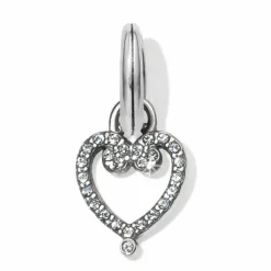 Brighton Open Heart Charm Silver Clearance