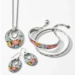 Brighton Painted Poppies Short Necklace Silver-Multi Hot