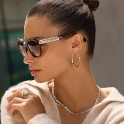 Brighton Palm Canyon Large Hoop Earrings Outlet