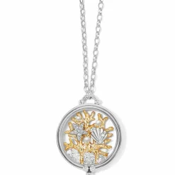 Brighton Paradise Cove Shaker Necklace Silver-Gold Clearance