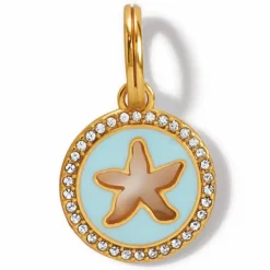 Brighton Paradise Cove Starfish Charm Gold-Blue Hot