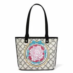 Brighton Paris Blooms Large Saffian Tote Multi New