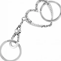 Brighton Patchwork Valet Key Fob Silver New