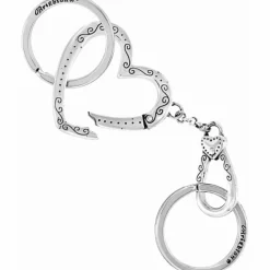Brighton Patchwork Valet Key Fob Silver New