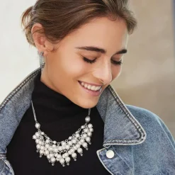 Brighton Pearl-icious Necklace Silver-Pearl Sale