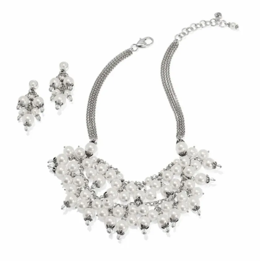 Brighton Pearl-icious Post Drop Earrings Silver-Pearl Discount