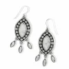 Brighton Pebble Dot Dream Howlite French Wire Earrings Silver-White Hot