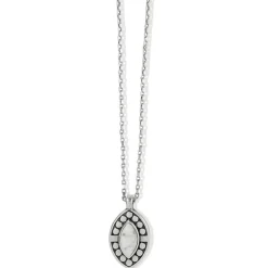 Brighton Pebble Dot Dream Howlite Short Necklace Silver Hot