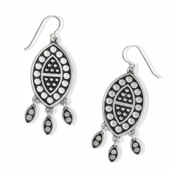 Brighton Pebble Dot Dream Howlite French Wire Earrings Silver-White Hot