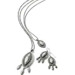 Brighton Pebble Dot Dream Howlite Convertible Necklace Silver-White Discount