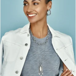 Brighton Pebble Dot Dream Howlite Convertible Necklace Silver-White Discount