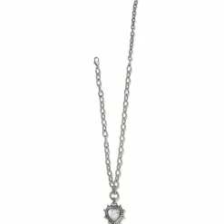 Brighton Pebble Dot Hati Howlite Heart Necklace Silver-White Online