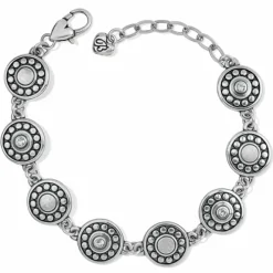 Brighton Pebble Dot Medali Bracelet Silver New