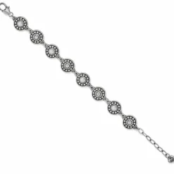 Brighton Pebble Dot Medali Bracelet Silver New