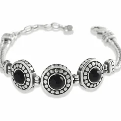 Brighton Pebble Dot Onyx Cabochon Reversible Bracelet Black-Gold Hot