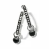 Brighton Pebble Dot Onyx Reversible Hoop Earrings Gold-Black Online