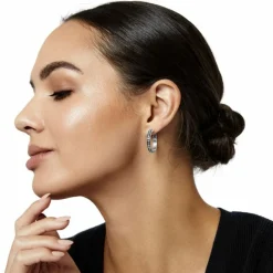 Brighton Pebble Dot Onyx Reversible Hoop Earrings Gold-Black Online