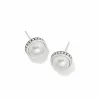Brighton Pebble Dot Pearl Post Earrings Silver-Pearl Outlet