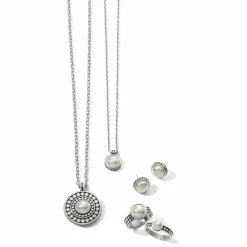 Brighton Pebble Dot Pearl Post Earrings Silver-Pearl Outlet