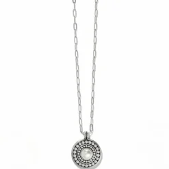 Brighton Pebble Dot Pearl Reversible Necklace Silver-Pearl Hot