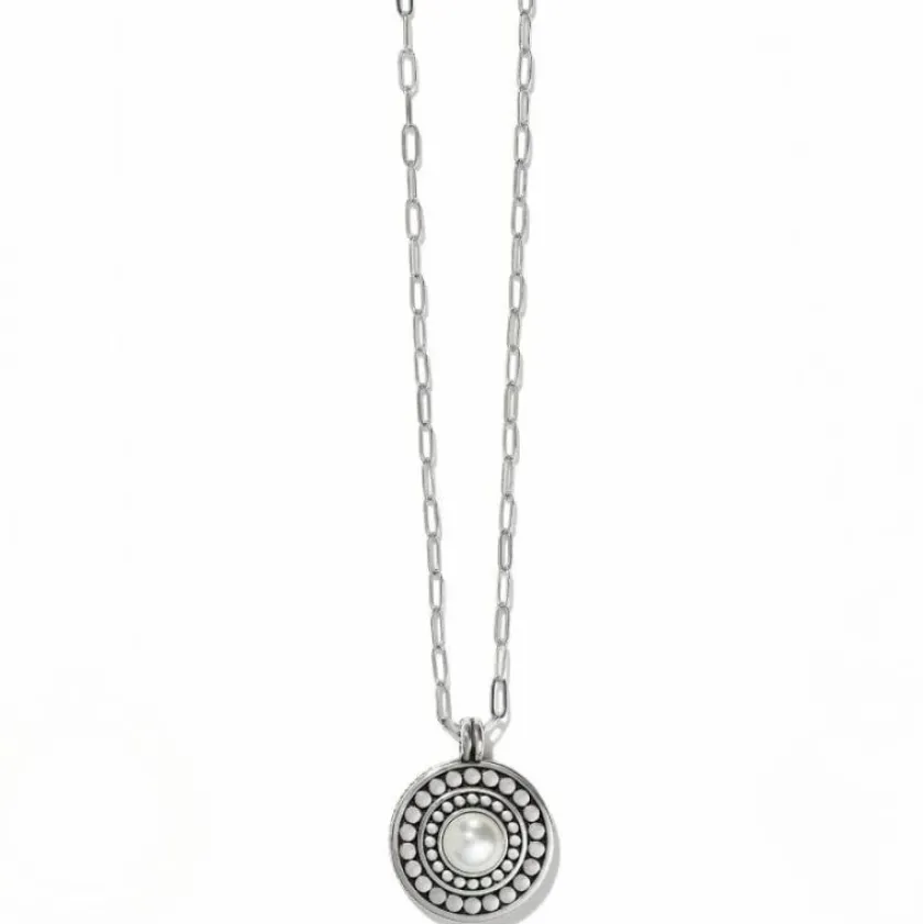 Brighton Pebble Dot Pearl Reversible Necklace Silver-Pearl Hot