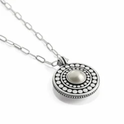 Brighton Pebble Dot Pearl Reversible Necklace Silver-Pearl Hot
