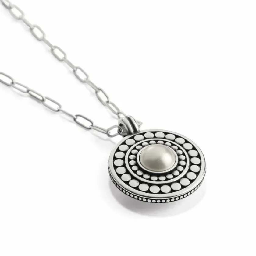 Brighton Pebble Dot Pearl Reversible Necklace Silver-Pearl Hot