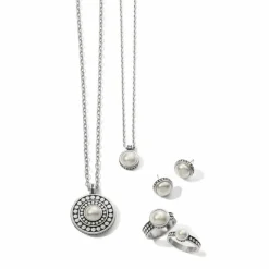 Brighton Pebble Dot Pearl Reversible Necklace Silver-Pearl Hot
