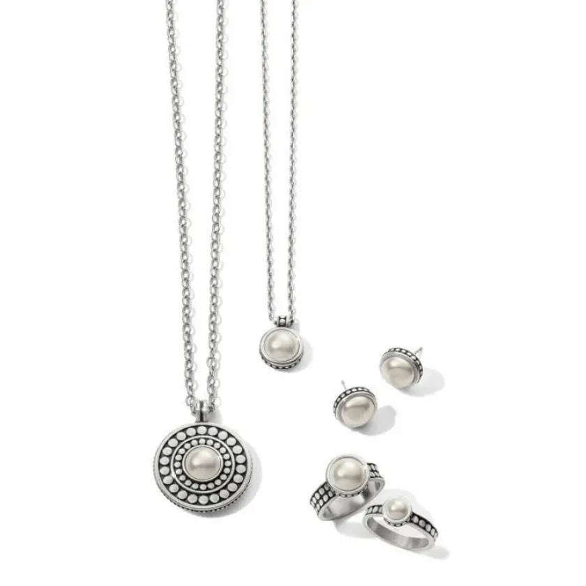Brighton Pebble Dot Pearl Reversible Necklace Silver-Pearl Hot