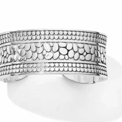 Brighton Pebble Double Hinged Bangle Silver Outlet