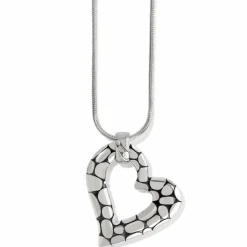 Brighton Pebble Heart Necklace Silver Best