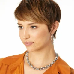 Brighton Pebble Large Hoop Earrings Silver Sale