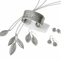 Brighton Pebble Leaf Short Necklace Silver Sale