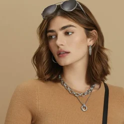 Brighton Pebble Link Necklace Silver Discount