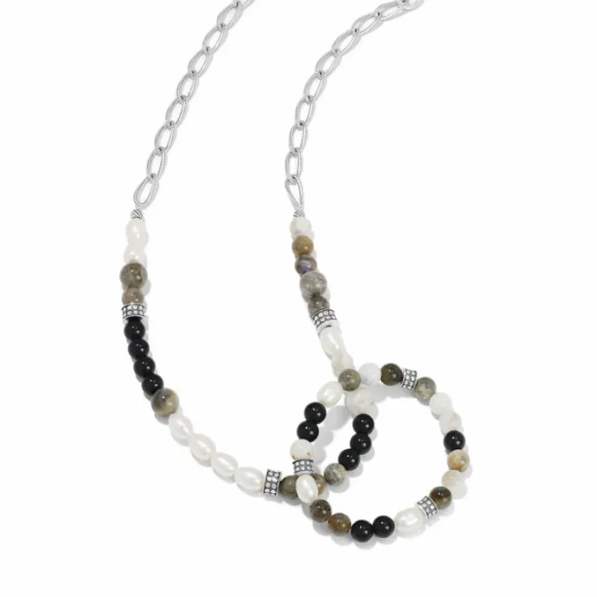 Brighton Pebble Luna Necklace Silver Sale